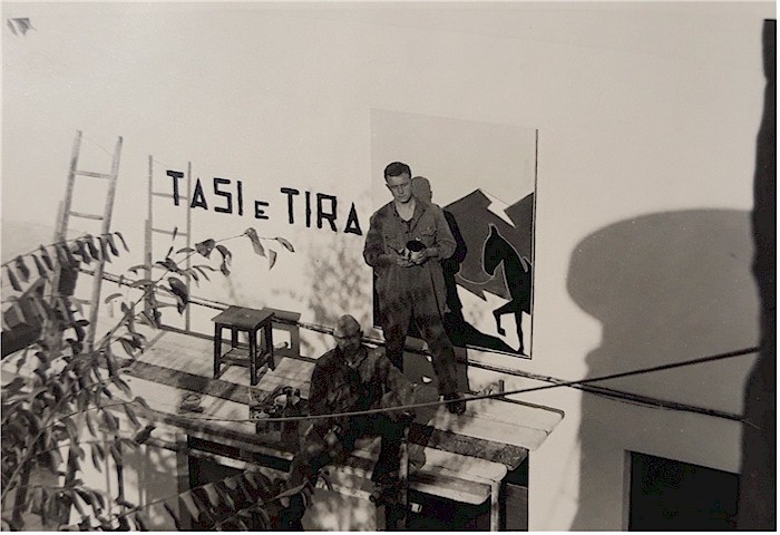 affresco del Tasi e Tira alla Caserma Piave