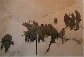 Traino su neve di slitta con componenti di Obice